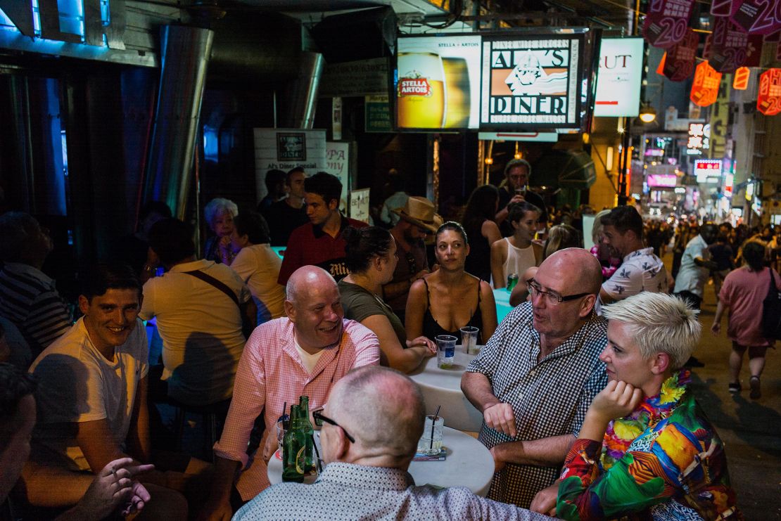 Lan Kwai Fong during its heyday in 2017